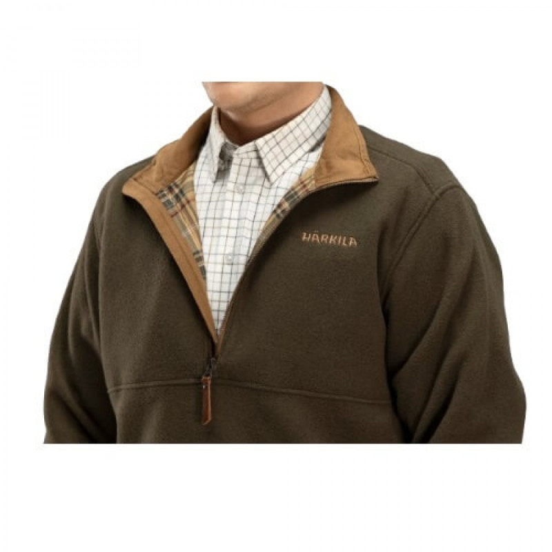 Fleece HARKILA Sandhem (Willow green melange)