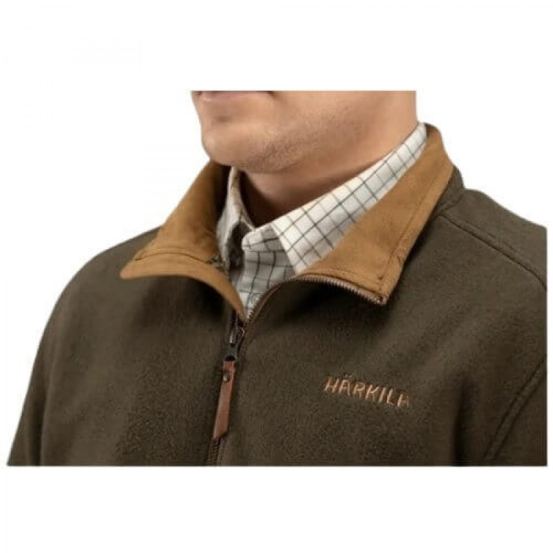 Fleece HARKILA Sandhem (Willow green melange)