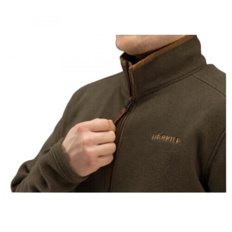 Fleece HARKILA Sandhem (Willow green melange)