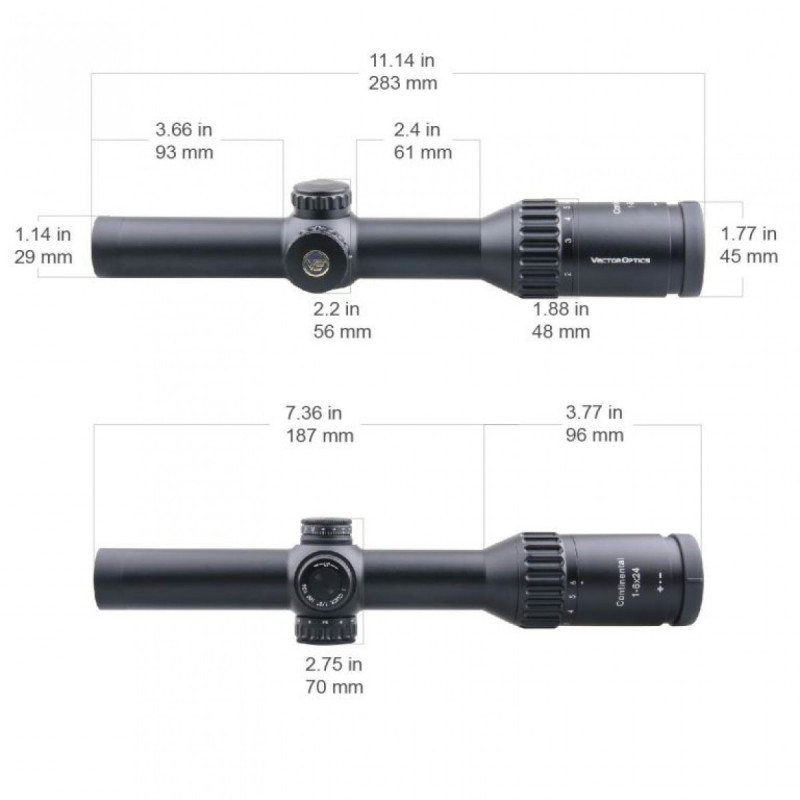 Rifle scope VECTOR CONTINENTAL 1-6×24 Hunting SFP