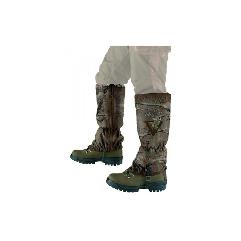 Camouflage Gaiters with Deer Motif WILD ZONE (green)