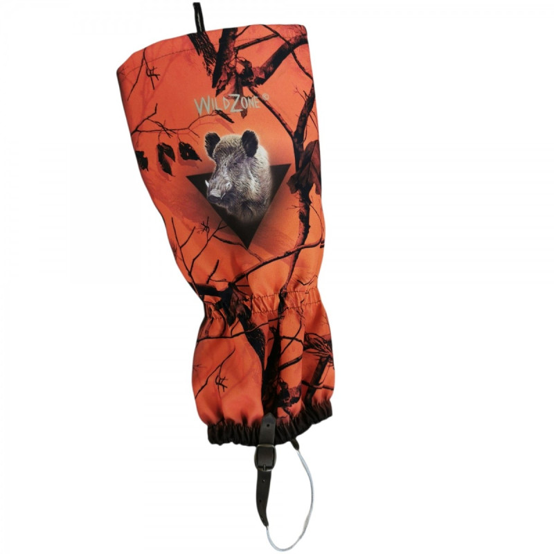 Camouflage Gaiters with Boar Motif (orange)