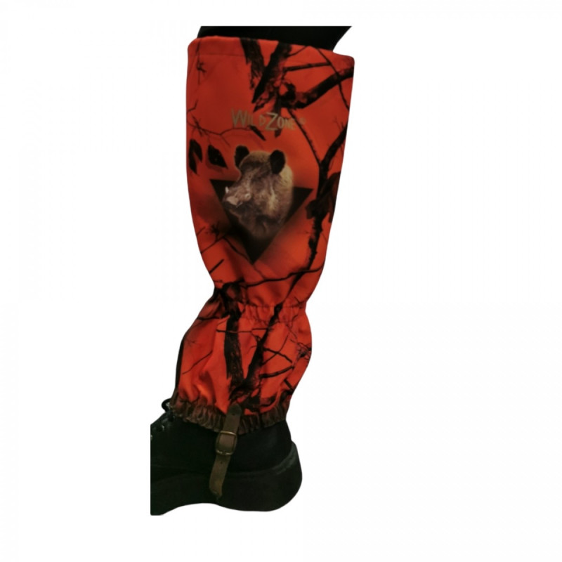 Camouflage Gaiters with Boar Motif (orange)