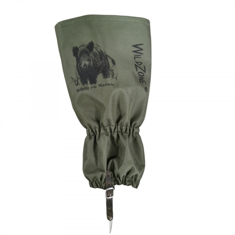 Gaiters with Boar Motif WILD ZONE (Green, Size L)