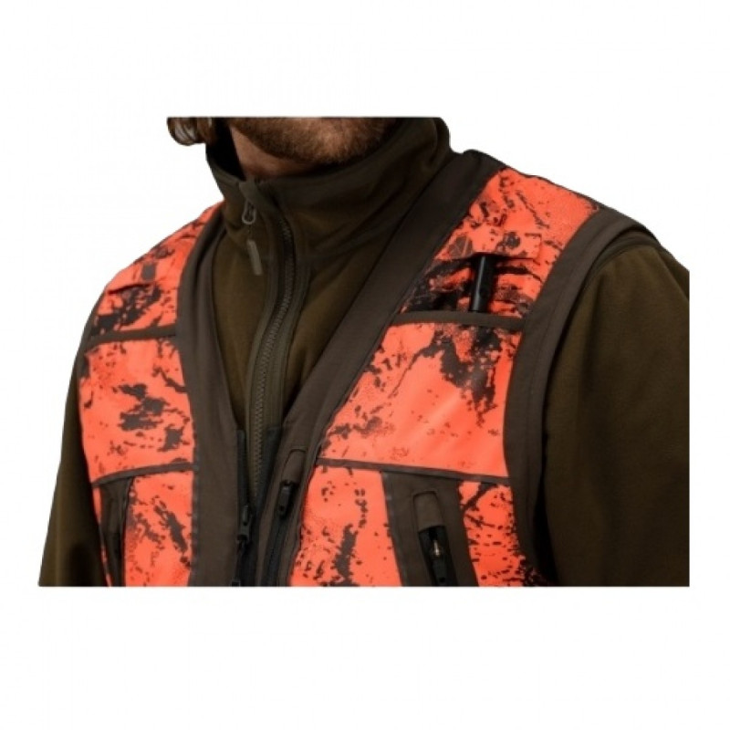 Liemenė HARKILA Wildboar Pro Safety (AXIS MSP® orange blaze/shadow brown)