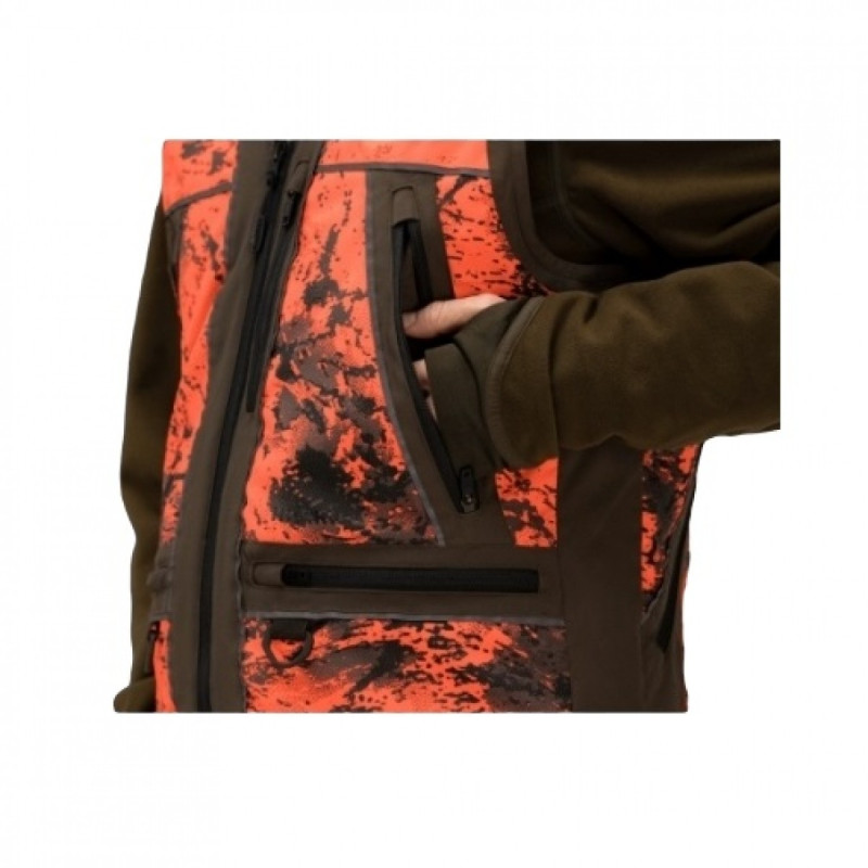 Liemenė HARKILA Wildboar Pro Safety (AXIS MSP® orange blaze/shadow brown)