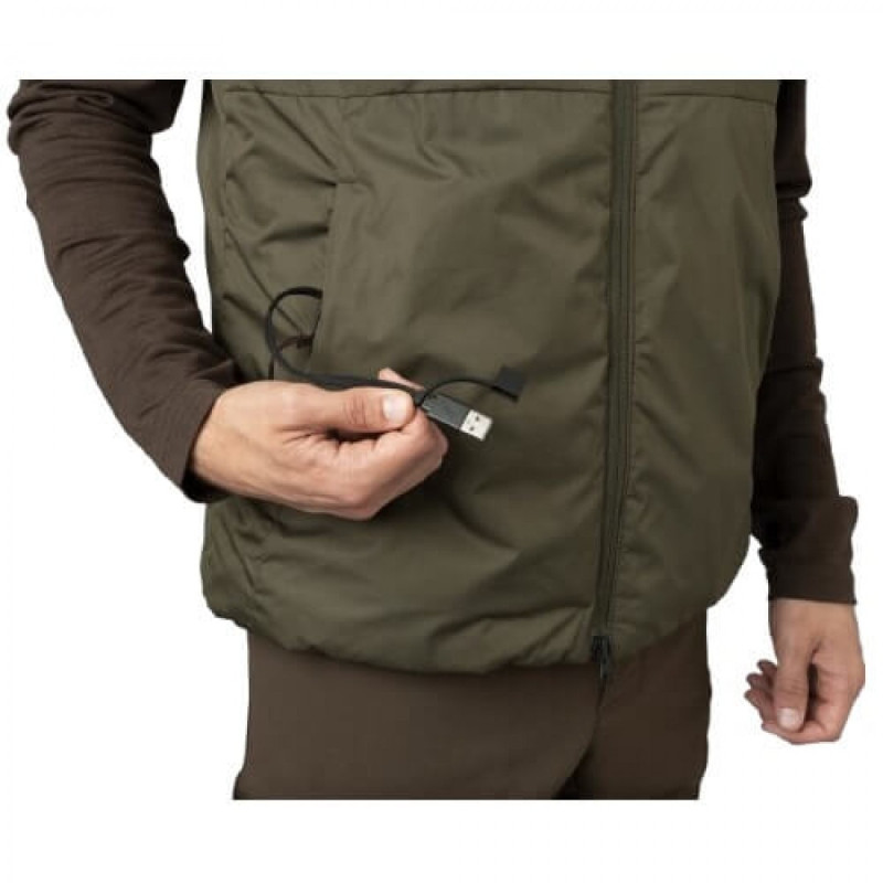 Liemenė HARKILA Clim8 base, šildoma (Willow green)