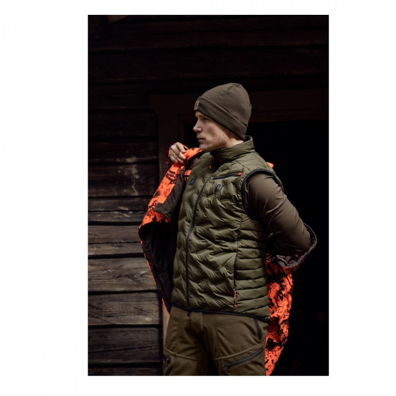 Liemenė HARKILA Clim8 Insulated, šildoma (willow green)