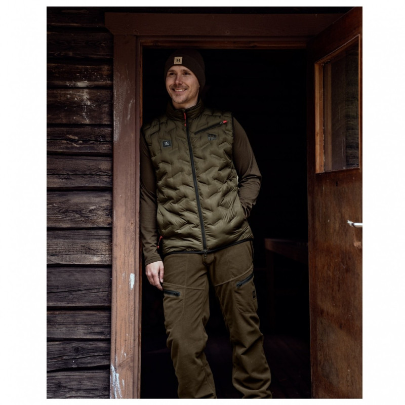 Liemenė HARKILA Clim8 Insulated, šildoma (willow green)