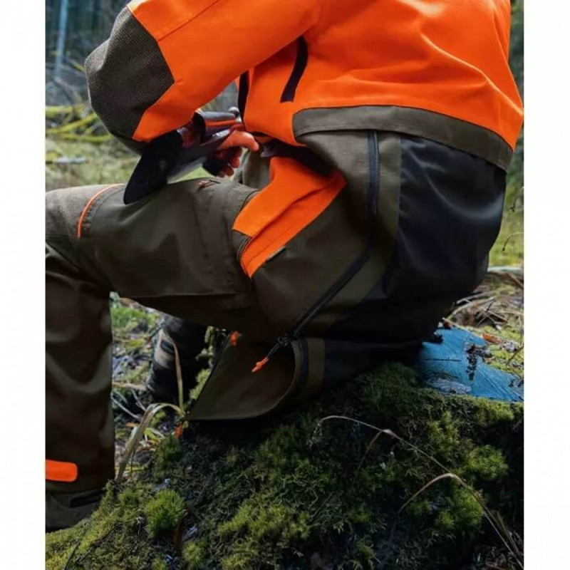 Jacket SEELAND Venture Rover (Pine green/Hi-Vis orange)