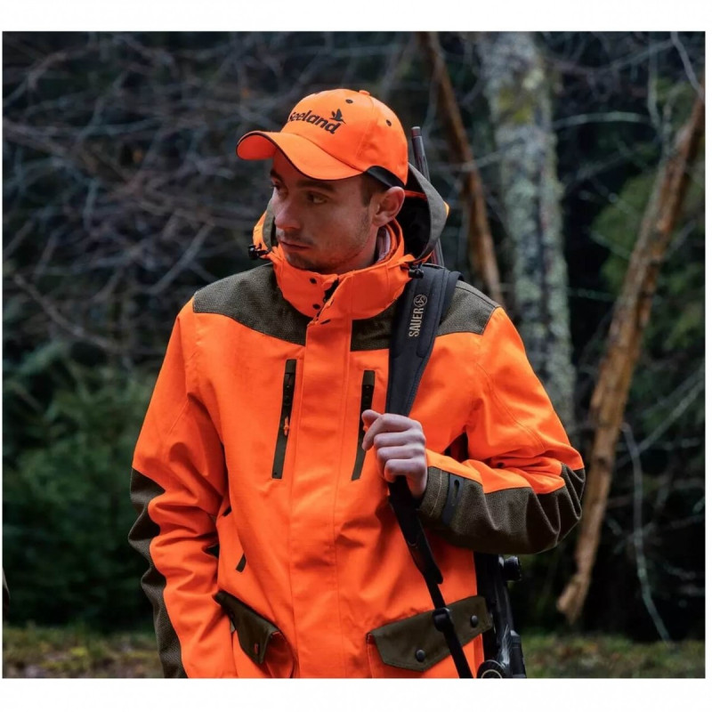 Jacket SEELAND Venture Rover (Pine green/Hi-Vis orange)