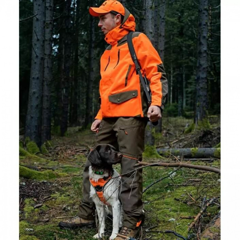 Jacket SEELAND Venture Rover (Pine green/Hi-Vis orange)