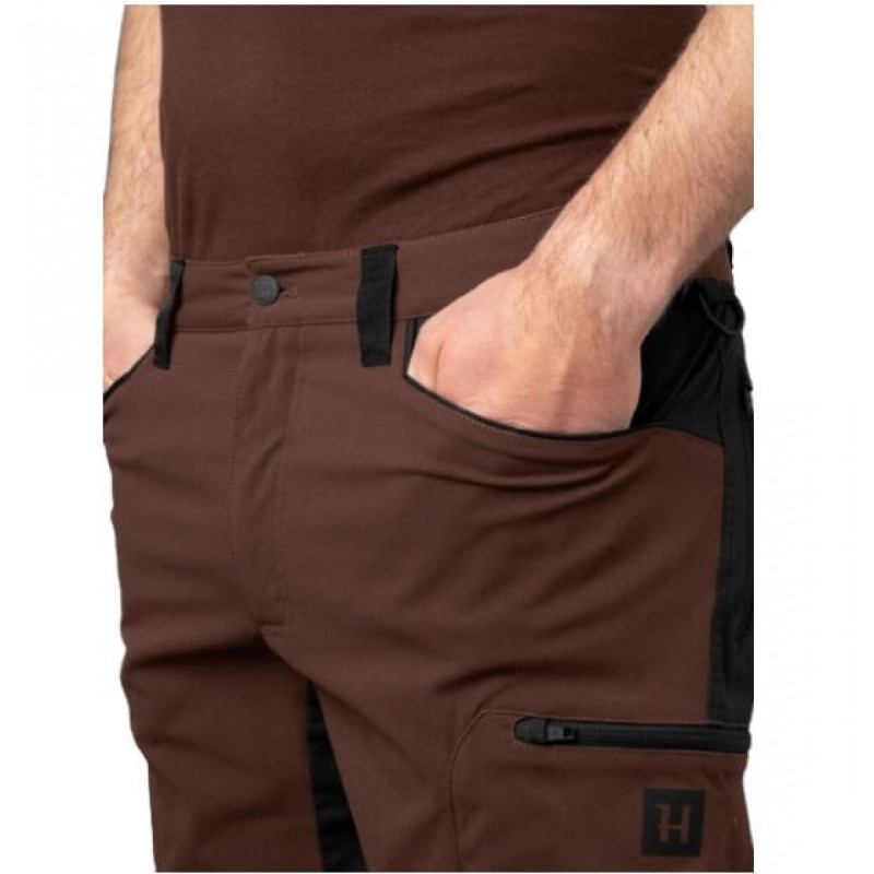 Kelnės HARKILA Ragnar (Burgundy/black)