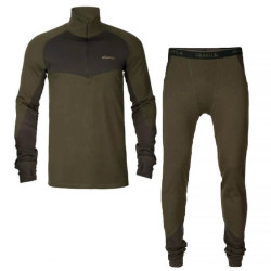 Apatinių komplektas HARKILA Base Warm (Willow green/Shadow brown)