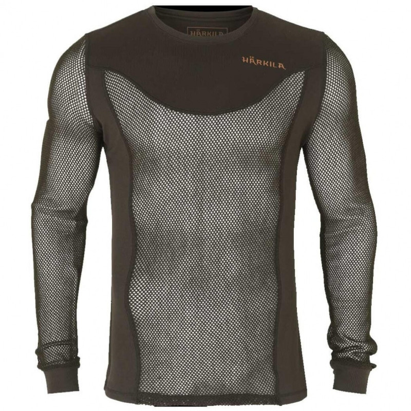 Underwear Set HARKILA Base Mesh crew (Shadow brown)