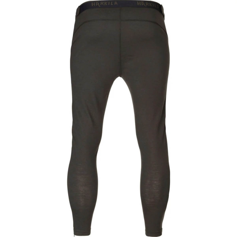 Base layer trousers HARKILA All Season side zip long (Shadow brown)