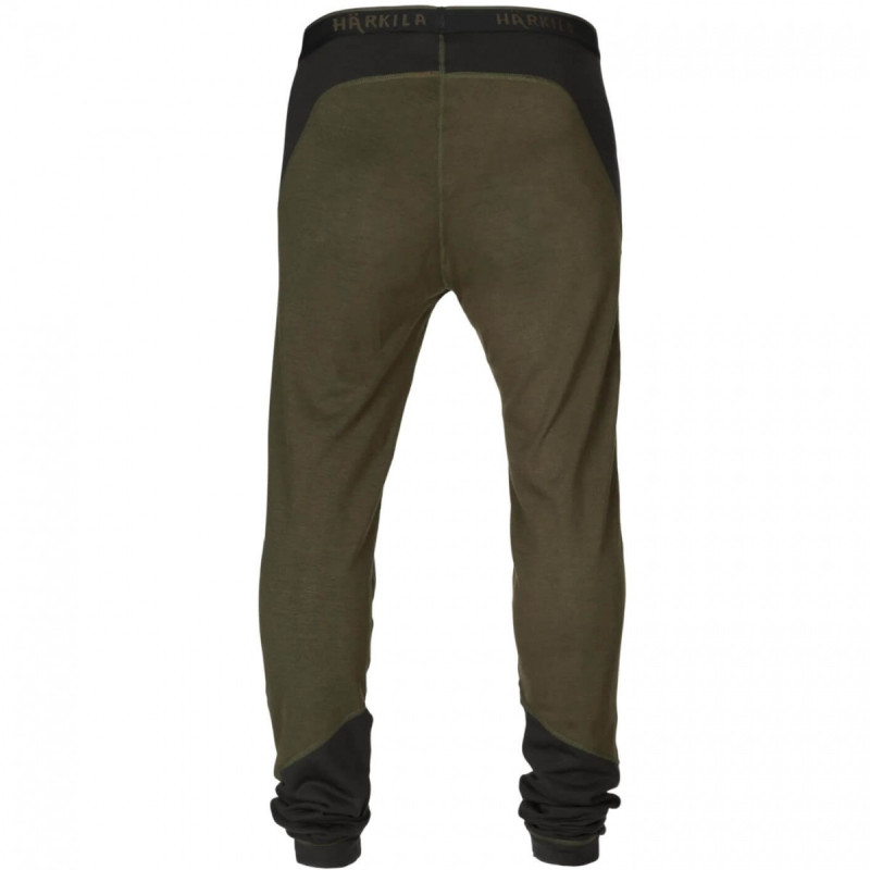 Base layer trousers HARKILA Base Warm long johns (Willow green/Shadow brown)