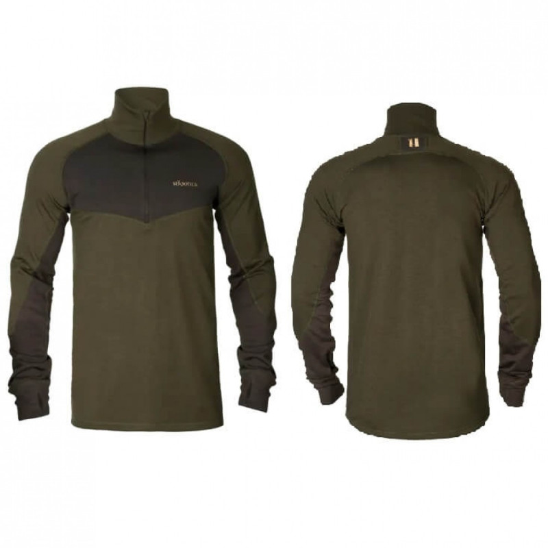Base leyar shirt HARKILA Base Warm (Willow green/Shadow brown)