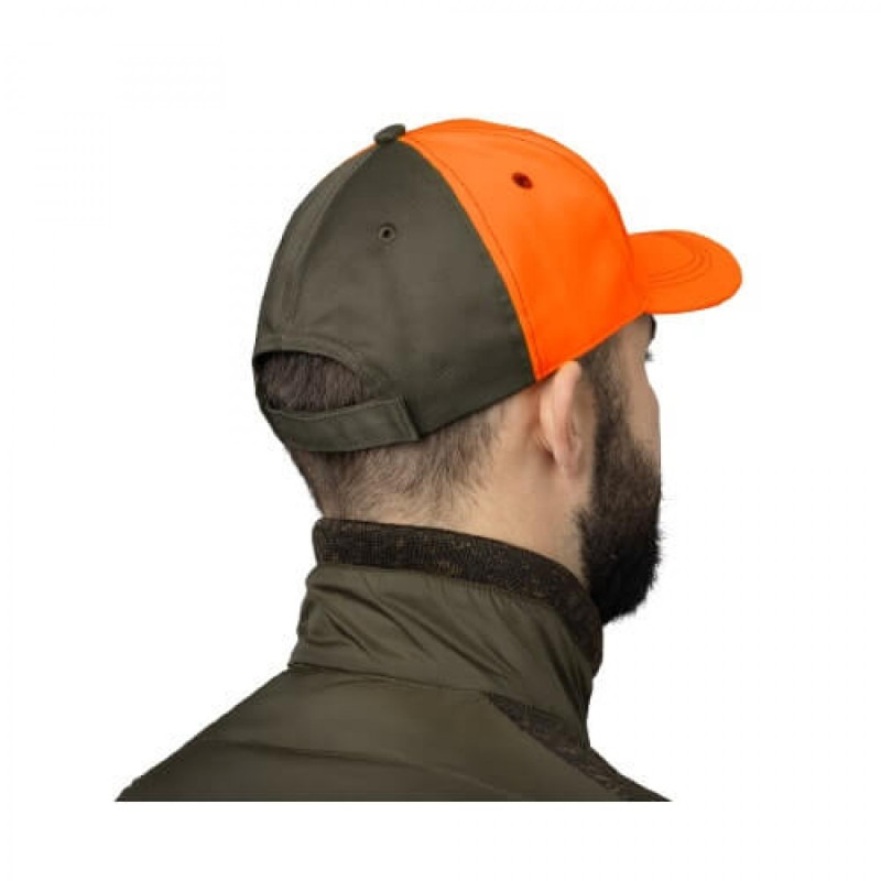 Cap SEELAND Venture (pine green/Hi-Vis orange) one size