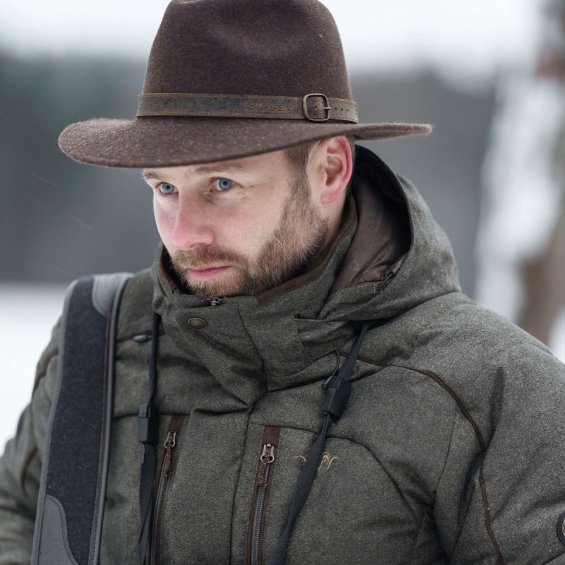 Hat Blaser Merino wool (Dark brown)