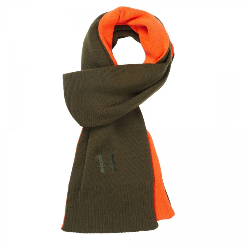 Šalikas HARKILA reversible (Willow green/Orange)