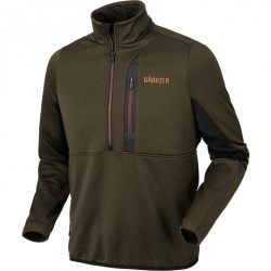 Džemperis HARKILA Tidan Hybrid halp zip (Willow green/Black)