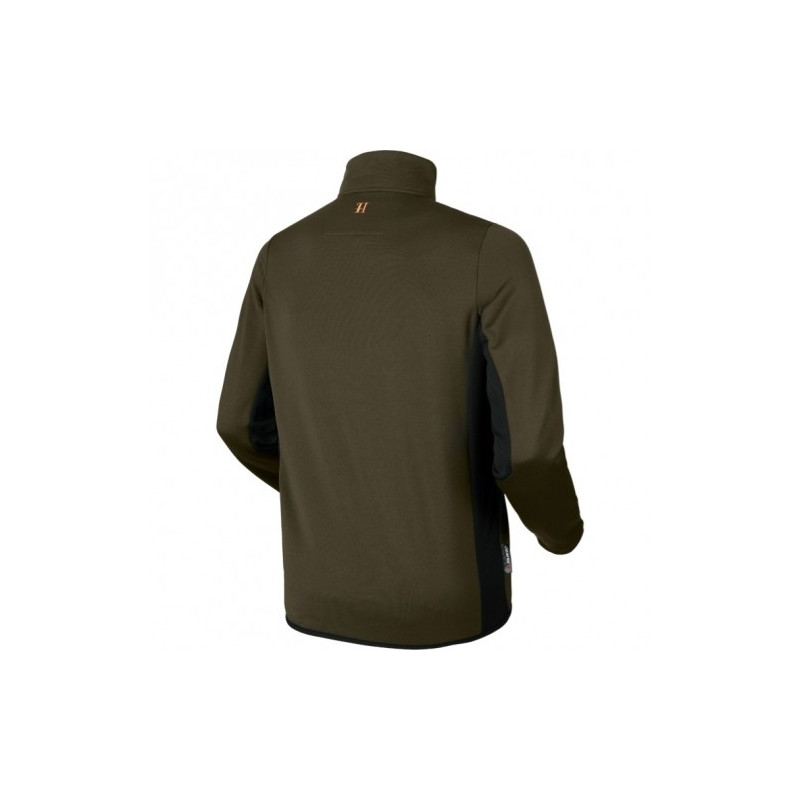 Džemperis HARKILA Tidan Hybrid halp zip (Willow green/Black)