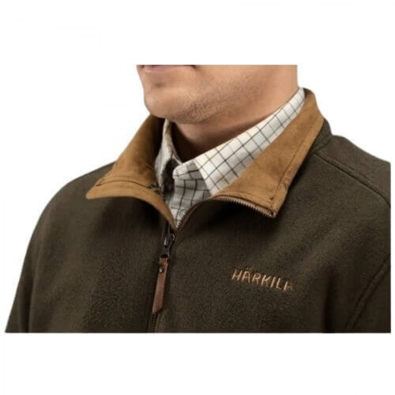 Džemperis HARKILA Orrin fleece (Slate brown melange)