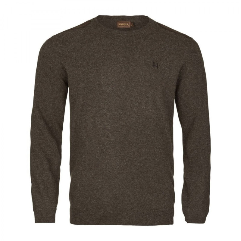 Megztinis HARKILA Arran lambswool (Slate brown)