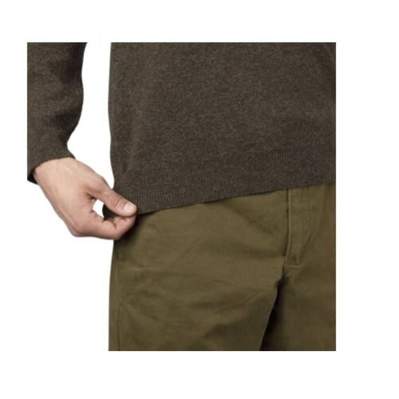Megztinis HARKILA Arran lambswool (Slate brown)