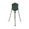 Animal Feeder metal barrel 100 kg Tripod (green)