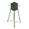 Animal Feeder metal barrel 100 kg Tripod (green)