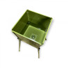 Animal Feeder metal barrel 100 kg Tripod (green)