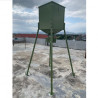 Animal Feeder metal barrel 100 kg Tripod (green)