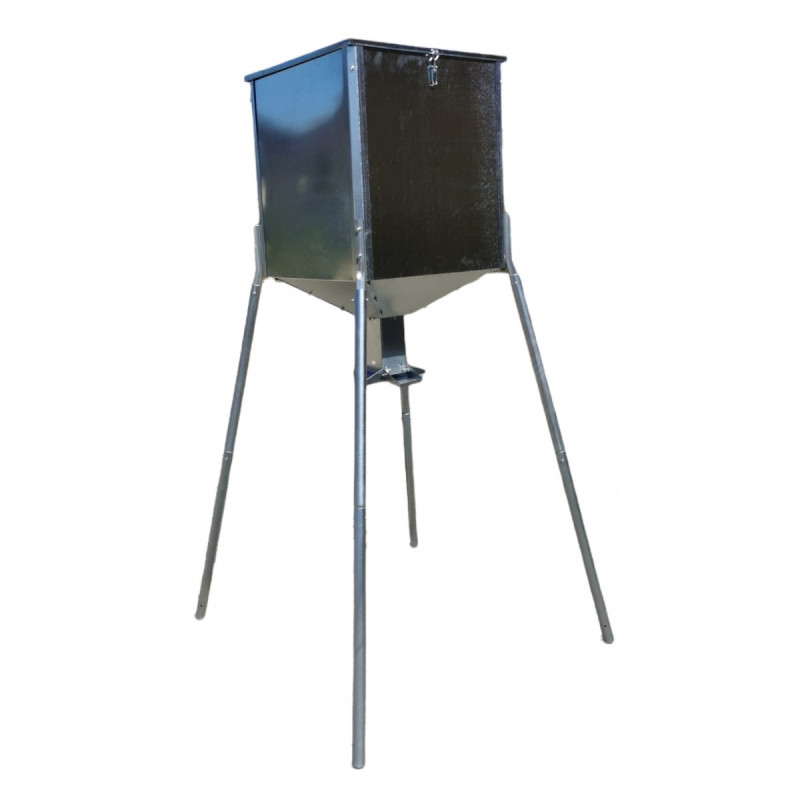 Animal feeder - metal barrel HUNTERA HIGHSTAND 204 kg HS450