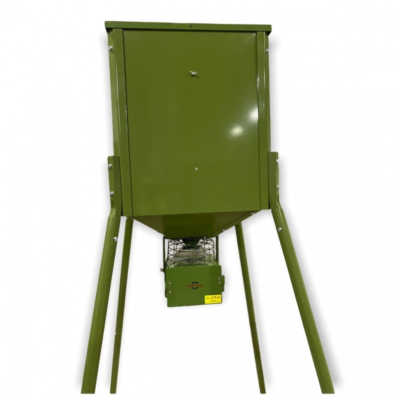 Animal Feeder with solar battery HUNTERA FeedPro M2 12V and container 100kg (gree)