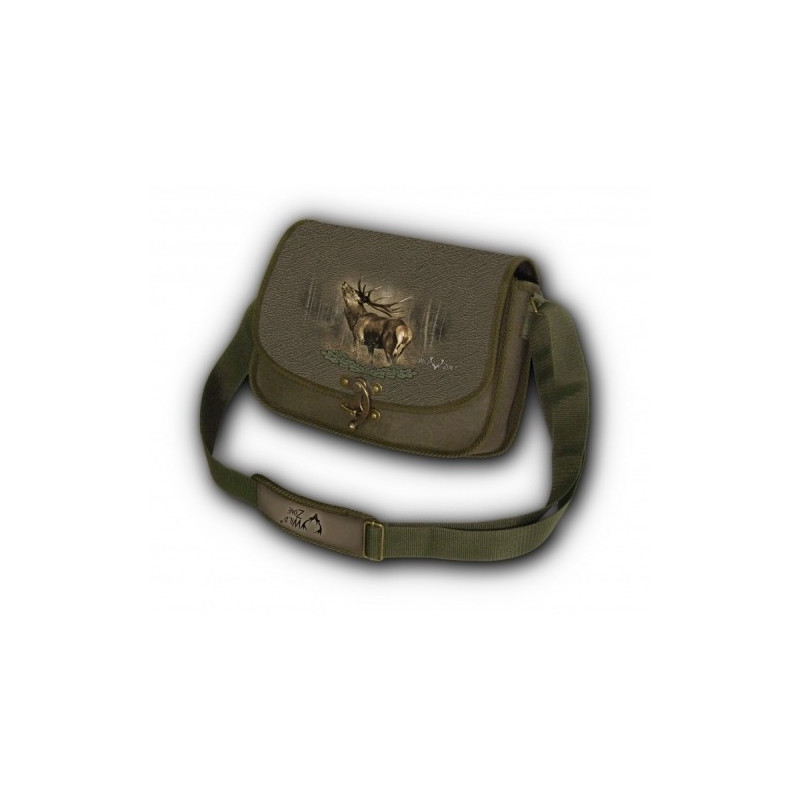 Shoulder Bag with Deer Print (green)