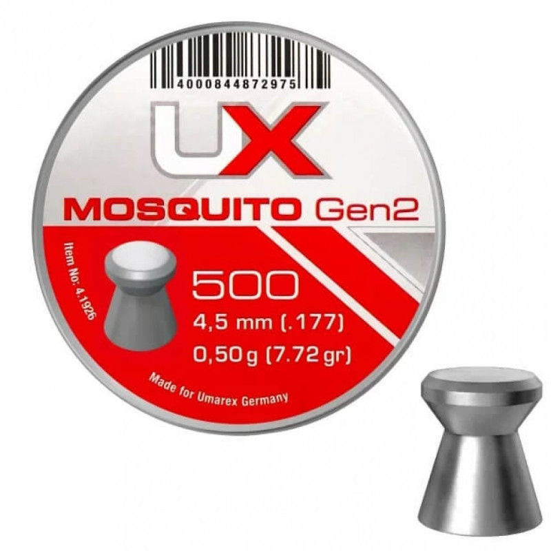 Pneumatinės kulkelės UMAREX Mosquito kal. 4,5 mm bukos 500vnt 4.1926