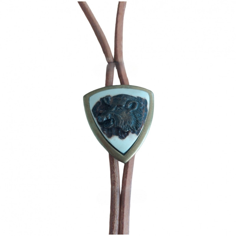 Antler Medallion with Boar Motif