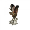 Pin with Feather and Squirrel Motif