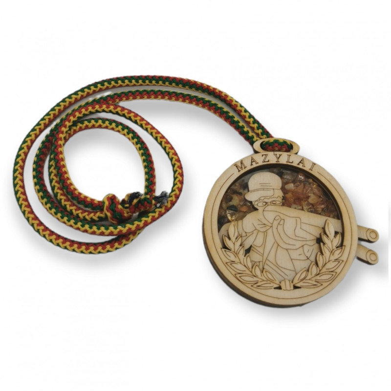 Medal with amber