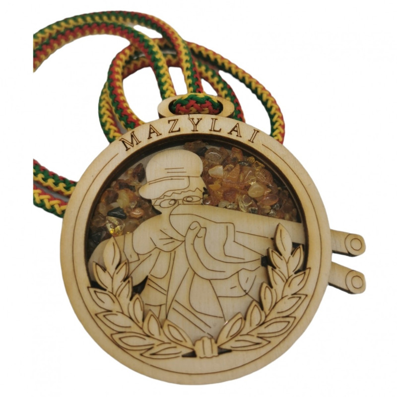 Medal with amber