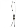 Medalion with crochet leather strap