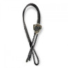 Medalion with crochet leather strap