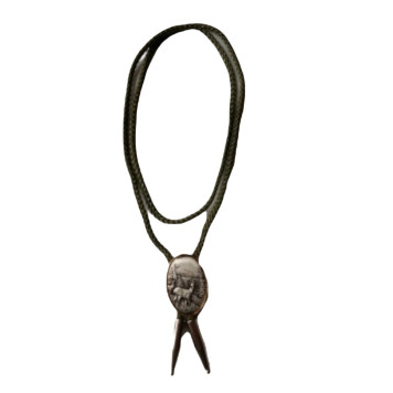 Silver plated medalion with roe motif