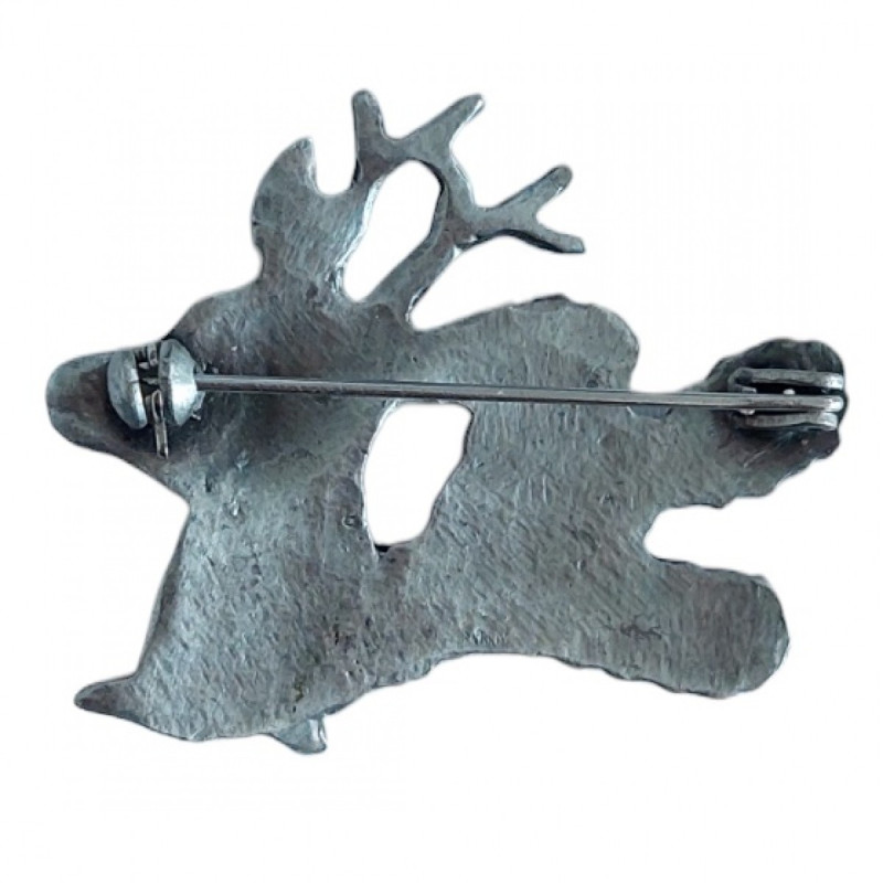 Pin with motif of deer with pine twig ARTURE (2609)