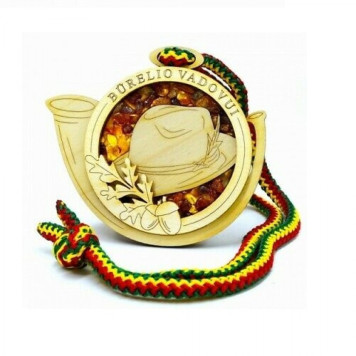 Medal with amber