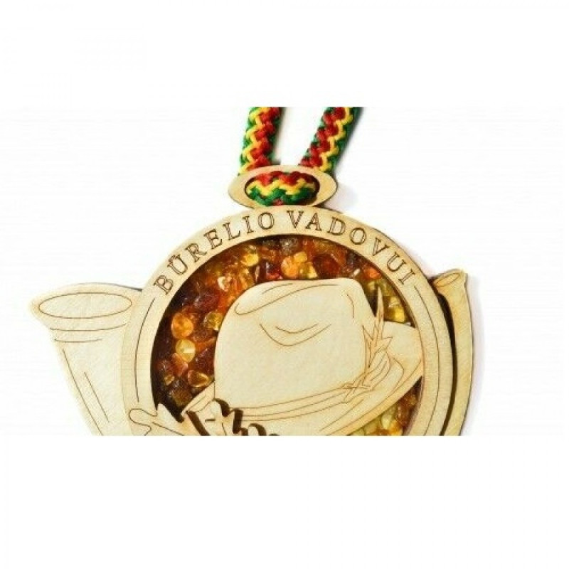 Medal with amber