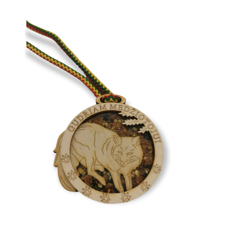 Medal with amber and Fox
