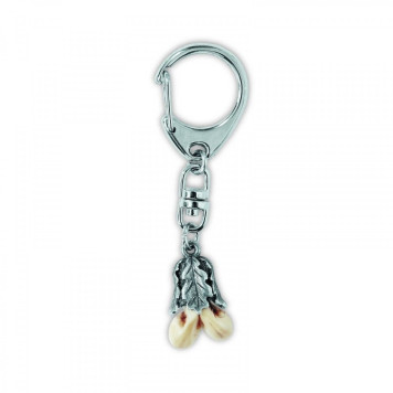 Keychain ARTURE with deer teeth decoration (1617)